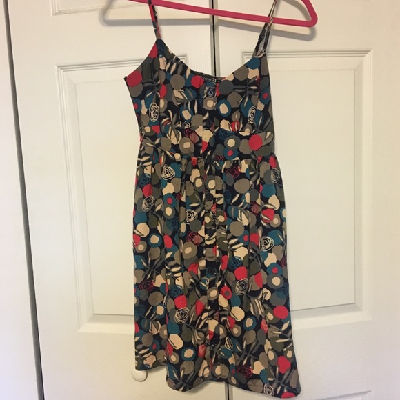 Button Down Patterned Dress - Picture 1 of 4